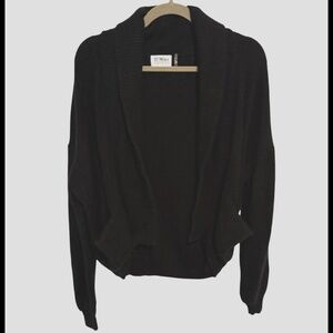 27 Miles Malibu Wool Cashmere Open‎ Front Cropped Cardigan Sweater Size Small